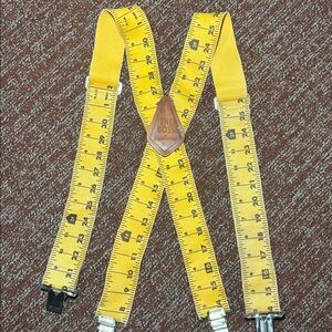 Yellow Tape Measure Suspenders